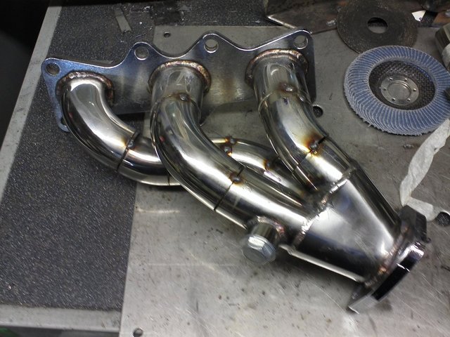 Exhaust nearside tacked